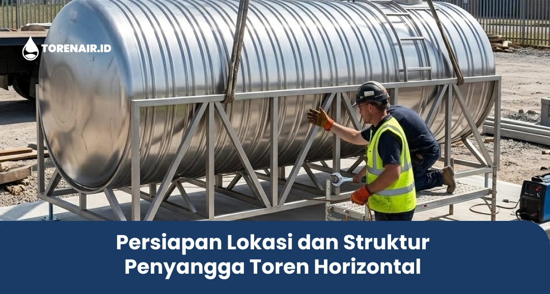 Persiapan Lokasi dan Struktur Penyangga Toren Horizontal -(Compressify.io)